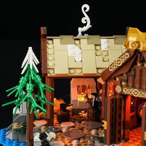 بيركس ماكس مجموعة اضاءة LED لـ LEGO-21343 Viking Village - متوافقة مع مجموعة بناء ليغو ايدياز - لا تتضمن مجموعة ليغو in Saudi Arabia