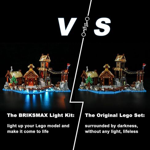 بيركس ماكس مجموعة اضاءة LED لـ LEGO-21343 Viking Village - متوافقة مع مجموعة بناء ليغو ايدياز - لا تتضمن مجموعة ليغو in Saudi Arabia