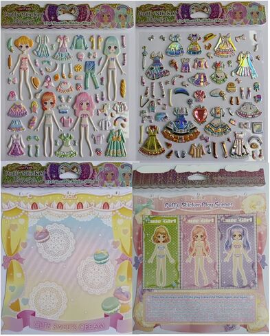 ملصقات Superpeak قابلة لإعادة الاستخدام للأطفال من سن 4 إلى 8 سنوات، ملصقات منتفخة وملصقات فينيل مجموعة أنشطة كتاب تلبيس (165+ ملصقًا قابلاً لإعادة اللصق)، كتب ملصقات عصرية للفتيات اللطيفات، أنشطة أطفال للأطفال من سن 4 إلى 8 سنوات in Kuwait