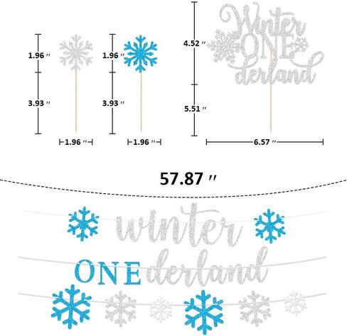 زينة عيد ميلاد شتوية في Onederland ، رقاقات الثلج في عيد الميلاد الأول للشتاء من أجل لوازم حفلات عيد الميلاد الأولى من Frozen للاستحمام, زهري in Kuwait