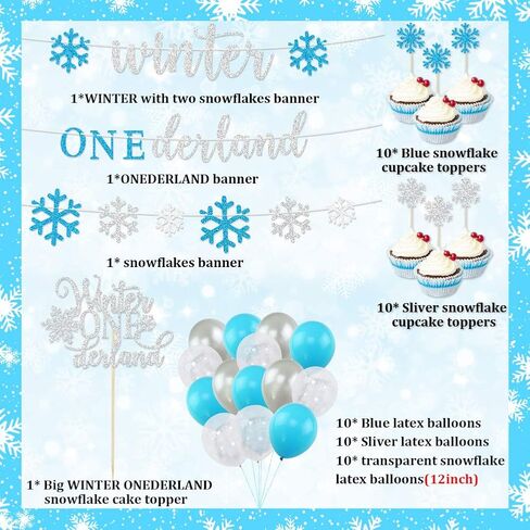 زينة عيد ميلاد شتوية في Onederland ، رقاقات الثلج في عيد الميلاد الأول للشتاء من أجل لوازم حفلات عيد الميلاد الأولى من Frozen للاستحمام, زهري in Kuwait