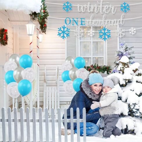 زينة عيد ميلاد شتوية في Onederland ، رقاقات الثلج في عيد الميلاد الأول للشتاء من أجل لوازم حفلات عيد الميلاد الأولى من Frozen للاستحمام, زهري in Kuwait