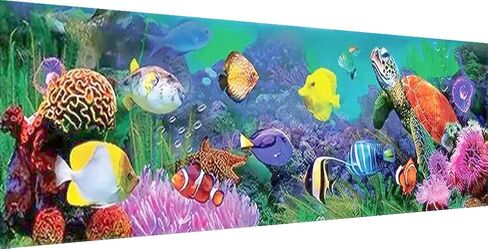 BOHADIY 5D Diamond Painting Kits for Adults Beginners, Large Underwater World Diamond Art Kits,DIY Full Round Drill Coral Reef Sea Life Themed Gem Art, Art Painting Home Wall Decor 27.5 X 15.7inch in Saudi Arabia