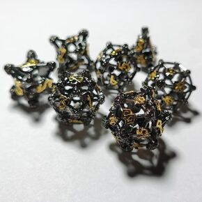 DND Dice,Dungeons and Dragons Dice (Black Skull)