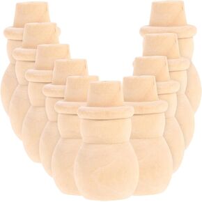 Amosfun 20 Pcs Snowman Wooden Unfinished Doll DIY Crafts Wooden Peg Doll Home Decoration Ornament in Saudi Arabia