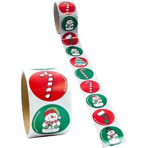 The Dreidel Company Christmas Decorating Face Stickers, Santa, Candy Canes, Ginger Bread Man, Snow Man Sticker Face, Great for Arts and Crafts, Party Favors, 500 Assorted Stickers