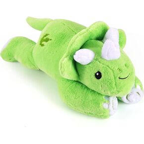 ezlopecon 21 بوصة لطيف ديناصور حيوان محشو مرجح، 3.5 جنيه لطيف المرجحة أفخم وسادة الراحة ترايسيراتوبس عناق وسادة سوبر لينة ديكور المنزل أفضل الهدايا للأطفال الأولاد الفتيات in Kuwait