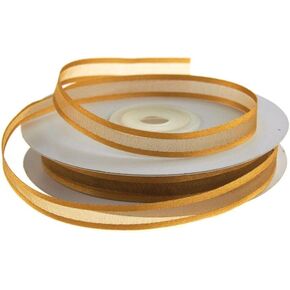 Homeford Satin-Edge Sheer Organza Ribbon, 3/8-inch, 25-Yard, Antique Blue