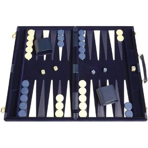 Deluxe Backgammon Set - Board Game (Blue - 18"x12") in Saudi Arabia