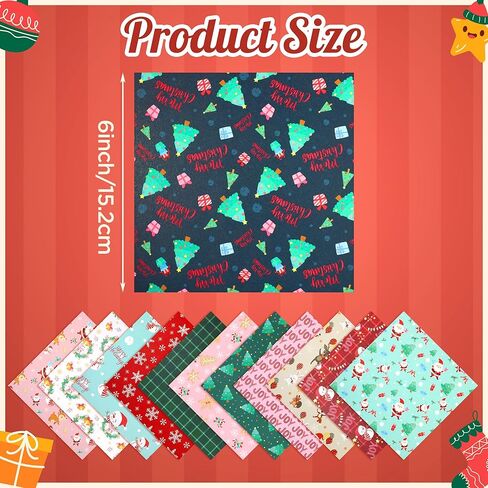 مجموعة مذكرات عيد الميلاد مقاس 6 بوصات من PUIKSXER، ورق قصاصات نمطي، 24 ورقة من ورق الحرف اليدوية الزخرفي العتيق من جانب واحد، لوازم زينة يومية للمخططين DIY، ألبوم فني مجمع in Kuwait