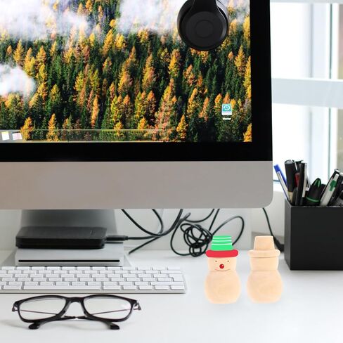 Amosfun 20 Pcs Snowman Wooden Unfinished Doll DIY Crafts Wooden Peg Doll Home Decoration Ornament in Saudi Arabia