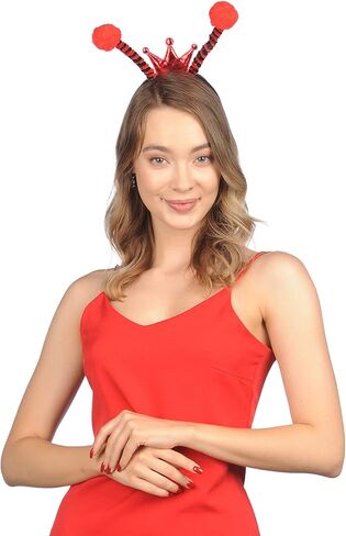 عصابة رأس هوائي بتصميم خنفساء من فانكريدبل | إكسسوار رأس خنفساء حمراء | إكسسوارات زي على شكل فراشة الدعسوقة | هدايا حفلات الهالوين التنكرية للنساء والرجال والأطفال in Kuwait