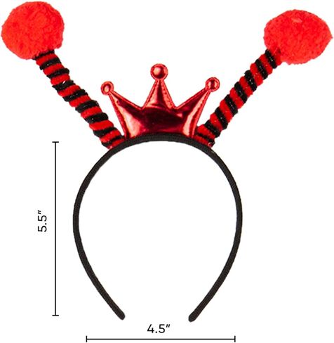 عصابة رأس هوائي بتصميم خنفساء من فانكريدبل | إكسسوار رأس خنفساء حمراء | إكسسوارات زي على شكل فراشة الدعسوقة | هدايا حفلات الهالوين التنكرية للنساء والرجال والأطفال in Kuwait