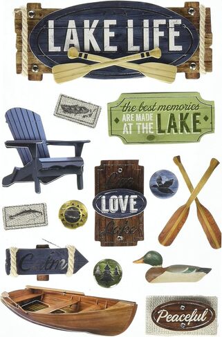 Paper House Productions Lake Life Dimensional 3D Scrapbook Stickers (1 Pack) in Saudi Arabia