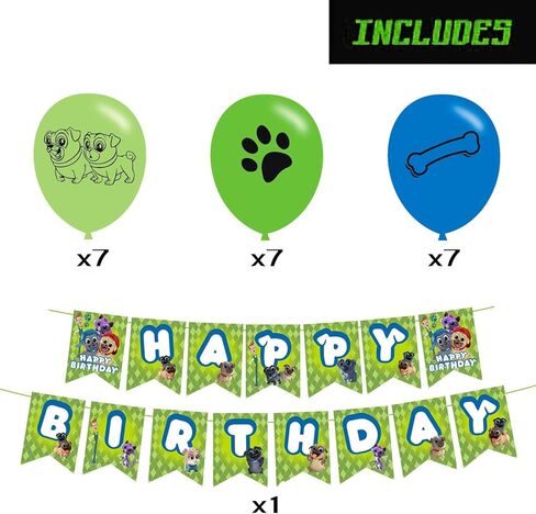 Puppy Dog Birthday Party Decorations for Puppy Dog Pals Including Banners Latex Balloons Aluminum Foil Balloons for Birthday Party Decorations for Children and Adults in Kuwait