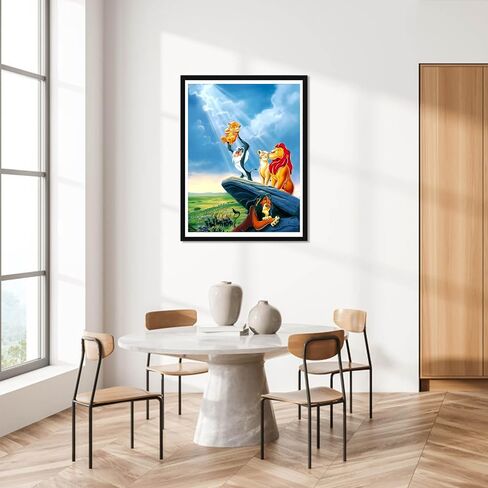 PALODIO DIY 5D الماس اللوحة الأسد حسب عدد مجموعات، الكريستال حجر الراين الماس التطريز لوحات صور الفنون الحرفية لديكور جدار المنزل (12 × 16 بوصة) in Kuwait