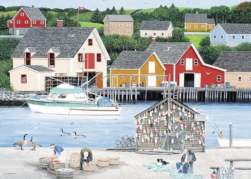 Ravensburger Fisherman's Cove Canadian Collection Canadienne 1000 Piece Jigsaw Puzzle for Adults – Every piece is unique, Softclick technology Means Pieces Fit Together Perfectly in Saudi Arabia