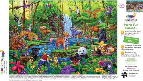 Buffalo Games - Jungle Jumble - 2000 Piece Jigsaw Puzzle for Adults Challenging Puzzle Perfect for Game Nights - 2000 Piece Finished Size is 38.50 x 26.50 in Saudi Arabia