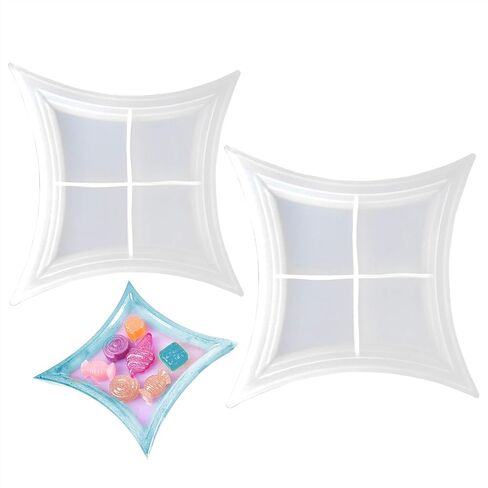 هونباي 2 قطع سيليكون كوستر قوالب غير منتظمة الراتنج كوستر قوالب المجوهرات لوحة تخزين طبق صب قالب لصنع المجوهرات in Kuwait