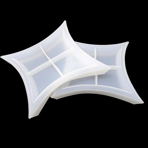 هونباي 2 قطع سيليكون كوستر قوالب غير منتظمة الراتنج كوستر قوالب المجوهرات لوحة تخزين طبق صب قالب لصنع المجوهرات in Kuwait