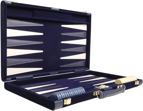 Deluxe Backgammon Set - Board Game (Blue - 18"x12") in Saudi Arabia