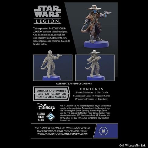 ألعاب الطيران الخيالية، توسعة Star Wars Legion Cad Bane | لعبة معركة لاعبين | لعبة المنمنمات | لعبة استراتيجية للكبار والمراهقين | الأعمار 14+ | متوسط وقت اللعب 3 ساعات | من إنتاج شركة Atomic Mass Games in Saudi Arabia