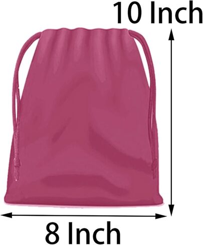 حقيبة هدايا بدون رباط من 25 قطعة من مجوهرات حفلات الزفاف وحقيبة برباط سحب 20.32 سم × 25.4 سم (وصلة سفلية) حقائب بلاستيكية بألوان متنوعة لتغليف هدايا الأطفال في الحفلات. in Kuwait