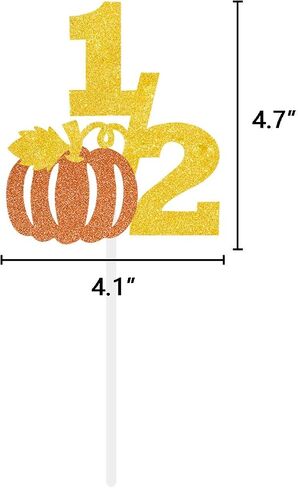 DOMOO OF DREAMS Pumpkin It's My 1/2 لافتة عيد ميلاد نصف كعكة عيد ميلاد توبر 6 أشهر صور دعامة الهالوين الخريف بالونات لوازم الحفلات باللونين الذهبي والبرتقالي in Kuwait