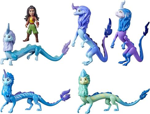 Disney Princess Raya and The Last Dragon Sisu Family Pack, Includes 5 Dragon Toys and Raya Doll, Toys for Kids 3 and Up in Saudi Arabia