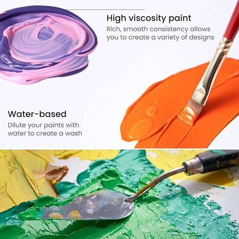 ARTEZA Acrylic Paint, A405 Violet, 33.8 fl oz, 1000ml Jar, Opaque, Quick-Drying, Acrylic Paints for Painting on Canvas, Paper, and Wood in Saudi Arabia