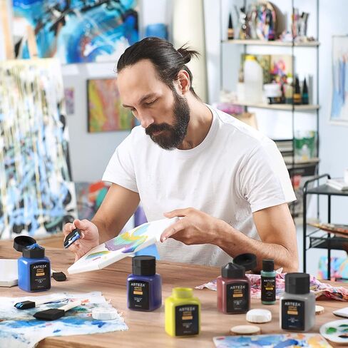ARTEZA Acrylic Paint, A405 Violet, 33.8 fl oz, 1000ml Jar, Opaque, Quick-Drying, Acrylic Paints for Painting on Canvas, Paper, and Wood in Saudi Arabia