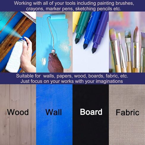 12 Pack Geometric Stencils 12 Inches Reusable Art Templates Plastic Painting Stencils for Walls Floors Canvas Wood Furniture in Kuwait