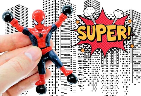 JA-RU Spiderman & Venom Window Crawler Wall Climbers Rolling Sticky Toys (1 Pack with 2 Figures) Marvel Avengers Superheroes Fidget Toy Wall Walker Climber Wacky Games Pinata Toys A-6803-1 in Saudi Arabia