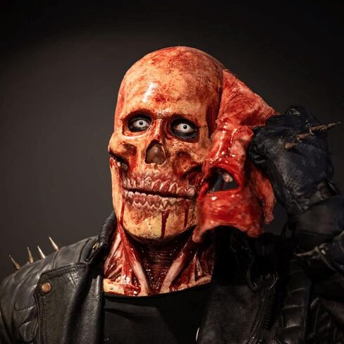 Lanckeli Halloween Skull Mask, Creepy Biochemical Mask, Latex Skeleton Mask, Scary Masks for Adults Costume Party. in Kuwait