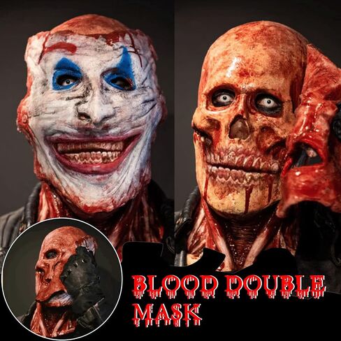 Lanckeli Halloween Skull Mask, Creepy Biochemical Mask, Latex Skeleton Mask, Scary Masks for Adults Costume Party. in Kuwait