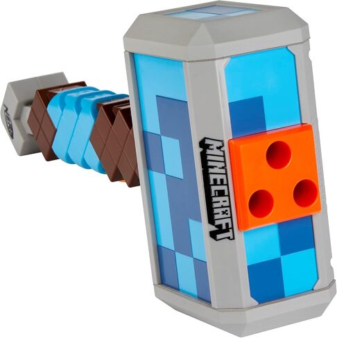 NERF Minecraft Stormlander Dart-Blasting Hammer, Fires 3 Darts, Includes 3 Elite Darts, Pull-Back Priming Handle Multicolor 5010993948758 in Saudi Arabia