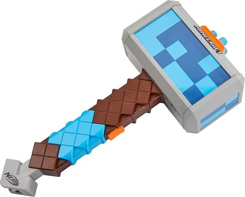 NERF Minecraft Stormlander Dart-Blasting Hammer, Fires 3 Darts, Includes 3 Elite Darts, Pull-Back Priming Handle Multicolor 5010993948758 in Saudi Arabia