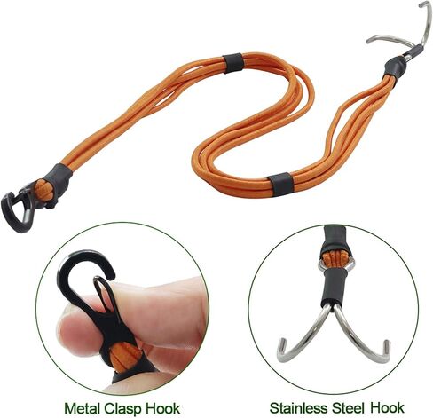 RC Winch Strap 20 Inch Elastic Kinetic Winch Strap with Hook for 1/10 RC Crawler Gspeed LCG TRX4 D90 TF2 SCX10 Power Wagon Cliffhanger Body (RC Winch Strap Orange) in Saudi Arabia