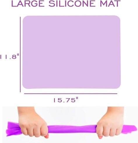 Resin Kit Mixing Tool Set, Includes Large Silicone Mat(11.8"x15.7"),250 ml & 100ml Silicone Measure Cups,Resin Mixer Paddles Stir Sticks,Perfect for Epoxy Resin Mixing,Molds,Jewelry Making-Purple in Kuwait