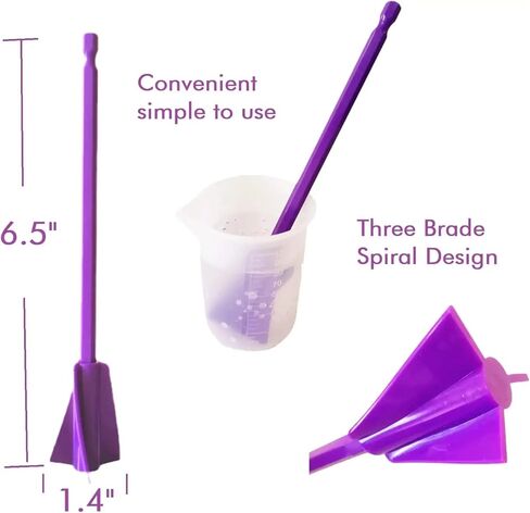 Resin Kit Mixing Tool Set, Includes Large Silicone Mat(11.8"x15.7"),250 ml & 100ml Silicone Measure Cups,Resin Mixer Paddles Stir Sticks,Perfect for Epoxy Resin Mixing,Molds,Jewelry Making-Purple in Kuwait