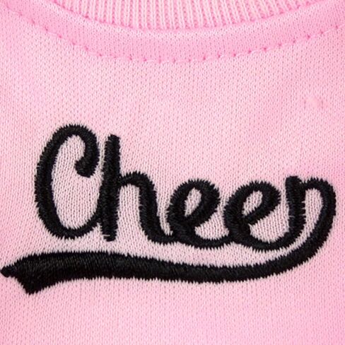 زي مشجعة لملابس الدمية الصغيرة مقاس 15 بوصة من صوفيا، 3 قطع. مجموعة من فستان المشجع الوردي، وبوم بومس ومكبر الصوت يناسب دمى الأطفال، ومجموعة المشجع الوردي | الدمية غير متضمنة in Kuwait