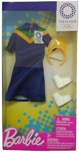 Barbie Clothes: Outfit Inspired by Olympic Games Tokyo 2020 Doll, Dress with Visor and Sneakers, Gift for 3 to 8 Year Olds in Saudi Arabia