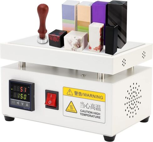 آلة تغليف السيلوفان من مونشان، آلة ختم التسخين، آلة تغليف السيلوفان اليدوية، صندوق البوكر لمستحضرات التجميل والعطور المكتبية (4.7 × 7.9 بوصة) in Kuwait