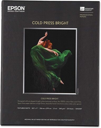 8.5 x 11" Cold Press Bright Textured Matte Paper (25 Sheets) in Saudi Arabia
