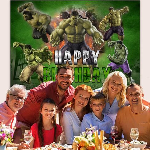 خلفية حفلات البطل الاخضر، خلفية بطابع البطل لاعياد الميلاد للاطفال، لافتة لحفلات استقبال المولود الجديد، لوازم حفلات البطل الاخضر in Kuwait