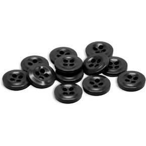 Navy 20L Heavy Duty Plastic Buttons - 13mm Round, 0.5 inch, 4 Hole, Pack of 12 for Shirts & Blouses