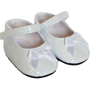 White Bow Mary Janes Fits 18 Inch Girl Dolls and Kennedy and Friends Dolls- 18 Inch Doll Shoes in Kuwait
