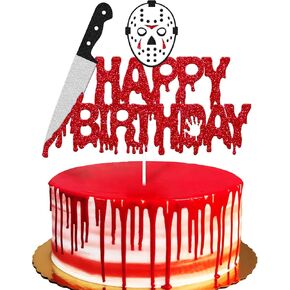 Culxfaiyr Have a Killer Cake Topper Halloween الرعب كعكة عيد ميلاد الديكور 13th كعكة ديكور القاتل موضوع لصبي فتاة النساء الرجال الدموي حفلة عيد ميلاد الاحتفال بالذكرى السنوية لوازم الحدث in Kuwait