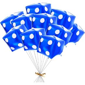 10 Pcs Cube Foil Balloons 24 Inches Square Dice Foil Balloon 4D Mylar Balloon for Party Decorations Party Supplies,Red