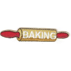 Baking Iron On Patch Rolling Pin Cooking Pie Crust, Cut-Out Cookies, Croissants, Berry turnovers, Cinnamon Rolls, and Even Pizza Dough Celebration Patch in Kuwait